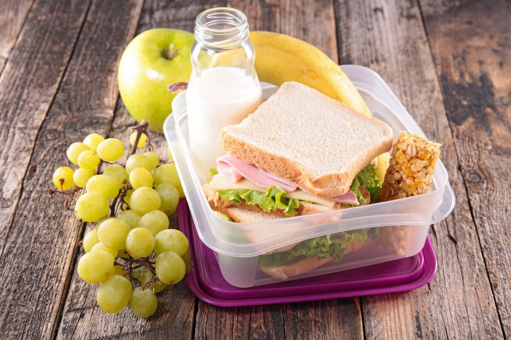 lunch box,school lunch with sandwich